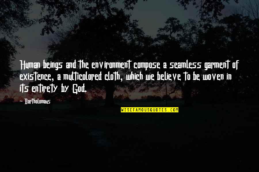 Wahba Quotes By Bartholomaus: Human beings and the environment compose a seamless Wahba Quotes By Bartholomaus: Human beings and the environment compose a seamless