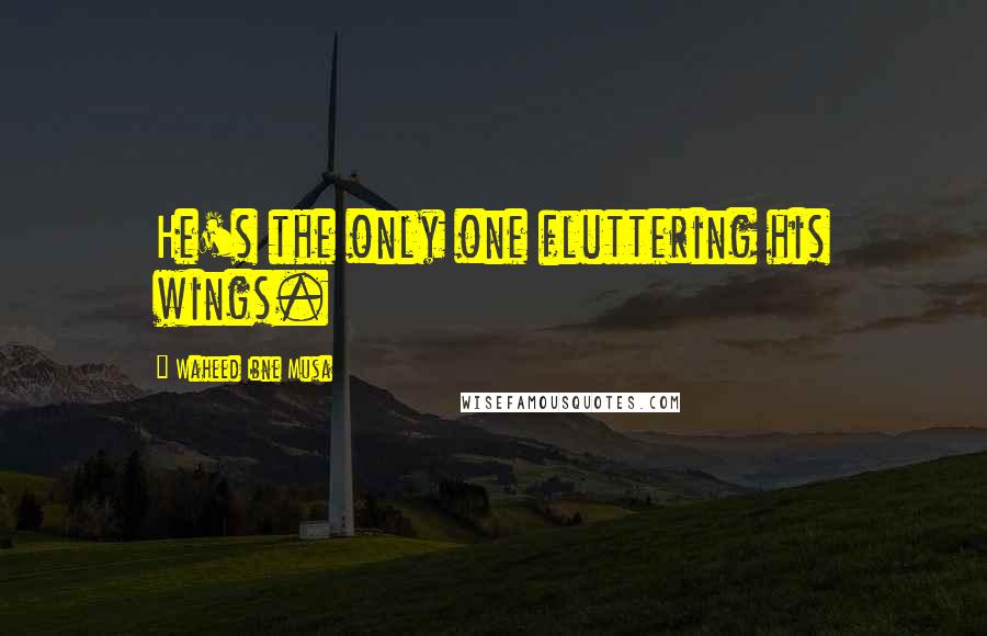 Waheed Ibne Musa quotes: He's the only one fluttering his wings.