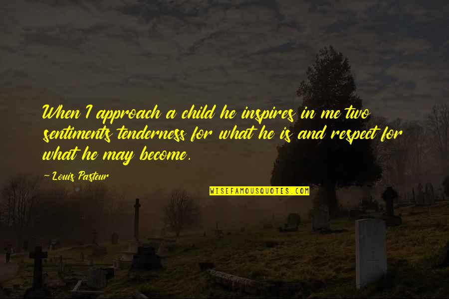 Waheguru Ji Quotes By Louis Pasteur: When I approach a child he inspires in