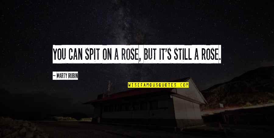 Waifs Pronunciation Quotes By Marty Rubin: You can spit on a rose, but it's Waifs Pronunciation Quotes By Marty Rubin: You can spit on a rose, but it's