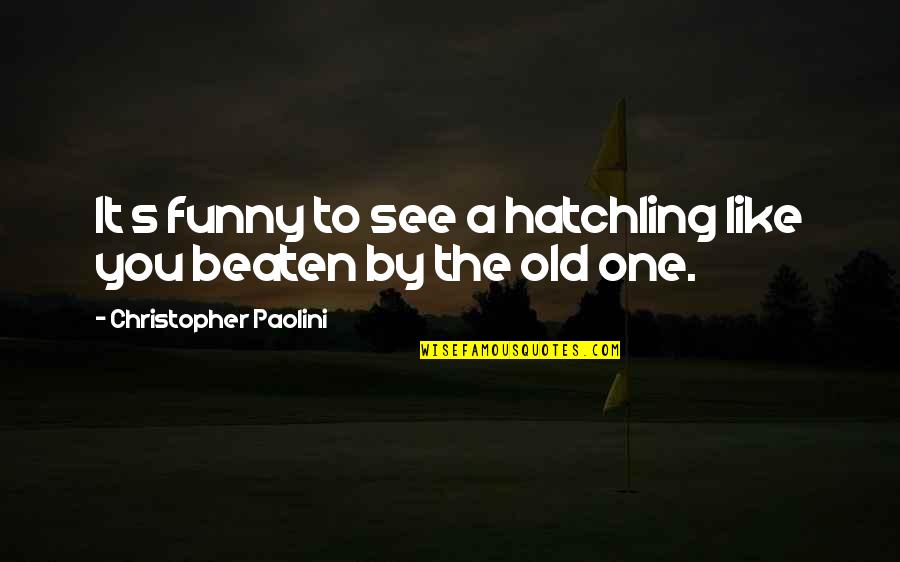 Waiglass Quotes By Christopher Paolini: It s funny to see a hatchling like Waiglass Quotes By Christopher Paolini: It s funny to see a hatchling like