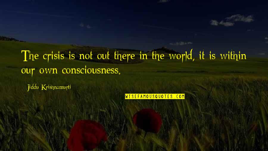 Waiser Quotes By Jiddu Krishnamurti: The crisis is not out there in the