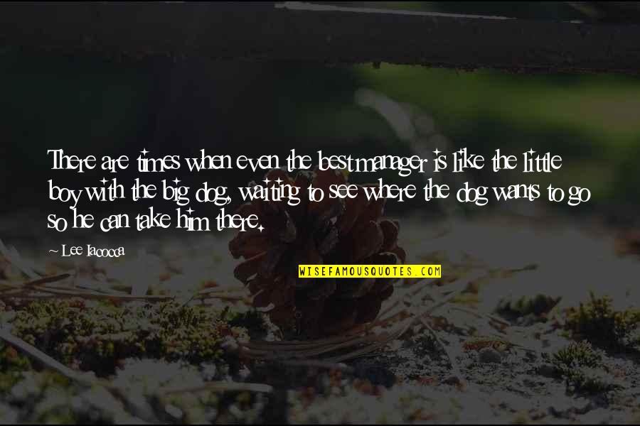 Waiting For A Boy Like You Quotes By Lee Iacocca: There are times when even the best manager