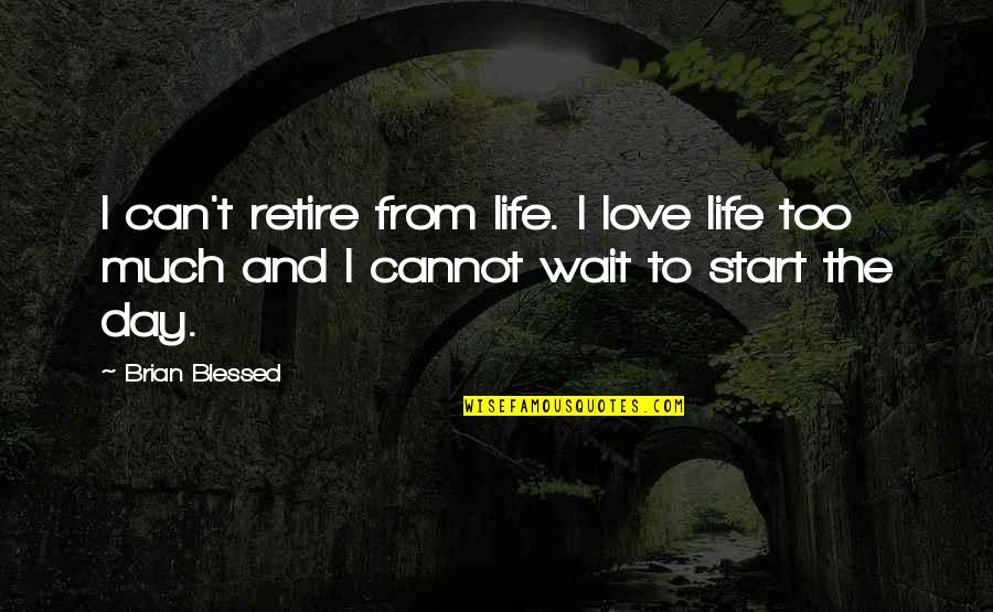 Waiting For A Day Quotes By Brian Blessed: I can't retire from life. I love life