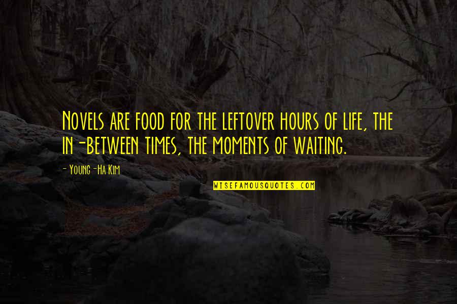 Waiting For Food Quotes By Young-Ha Kim: Novels are food for the leftover hours of