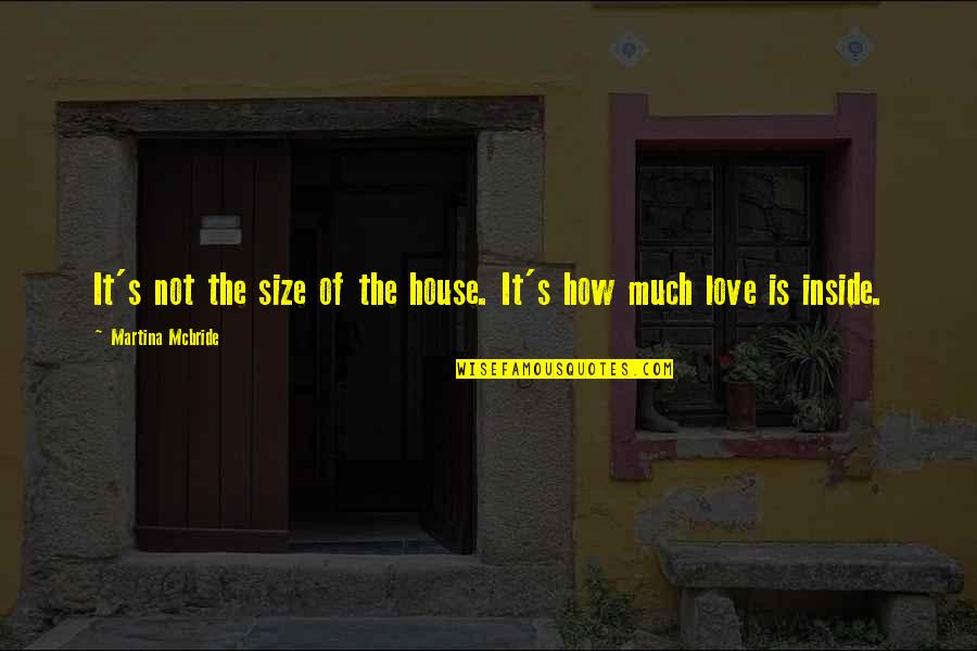 Waiting For Perfection Quotes By Martina Mcbride: It's not the size of the house. It's