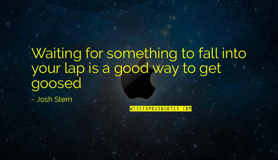 Waiting For Something Good Quotes By Josh Stern: Waiting for something to fall into your lap