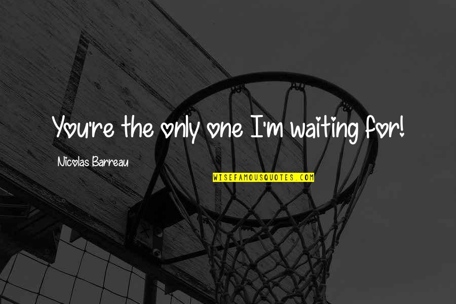 Waiting For The One Quotes By Nicolas Barreau: You're the only one I'm waiting for!