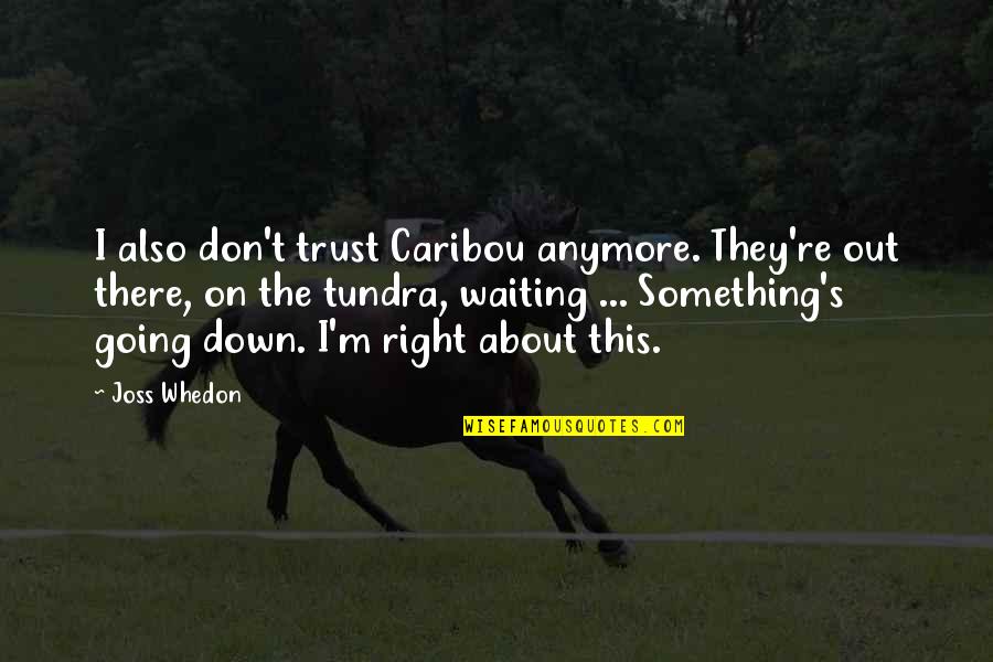 Waiting For You Funny Quotes By Joss Whedon: I also don't trust Caribou anymore. They're out