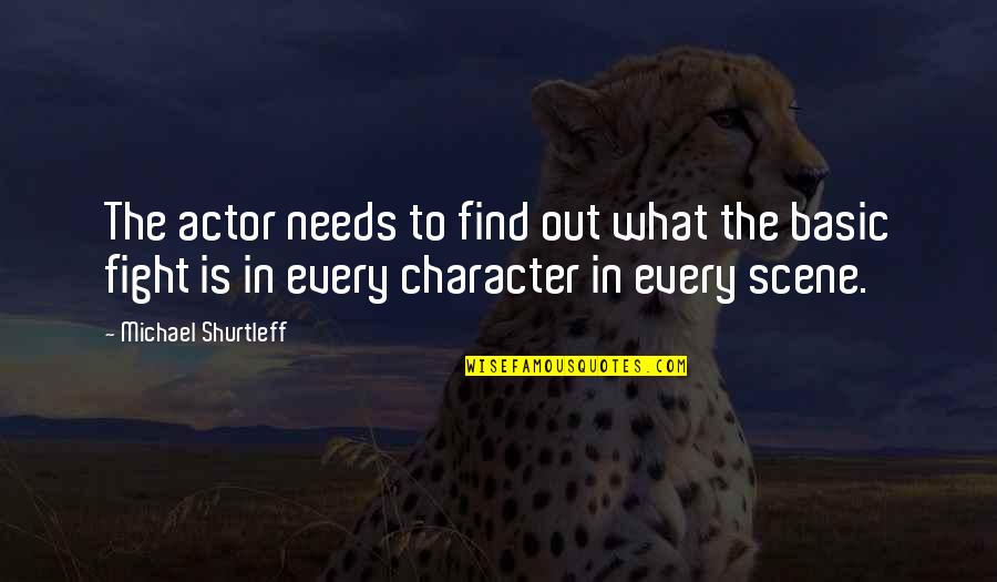 Waiting For Your Smile Quotes By Michael Shurtleff: The actor needs to find out what the