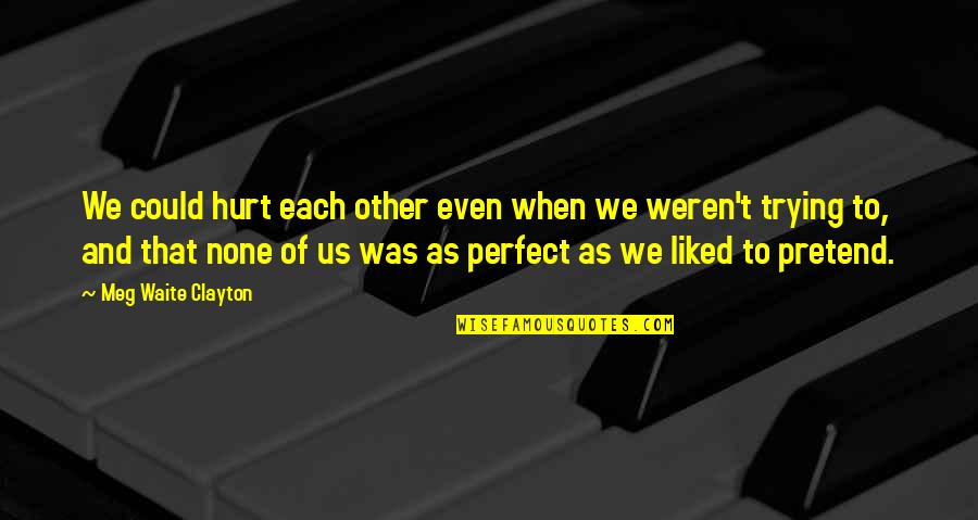 Waiting Hopefully Quotes By Meg Waite Clayton: We could hurt each other even when we