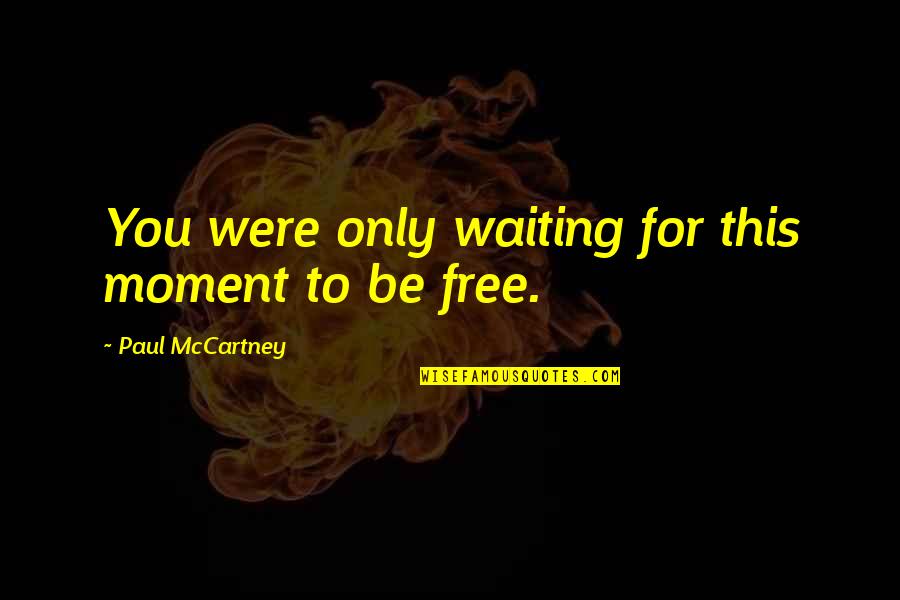 Waiting Only For You Quotes By Paul McCartney: You were only waiting for this moment to