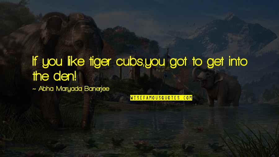 Waiting To Hear From You Quotes By Abha Maryada Banerjee: If you like tiger cubs,you got to get