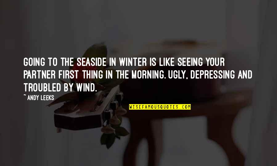 Waiting To See What Happens Quotes By Andy Leeks: Going to the seaside in winter is like