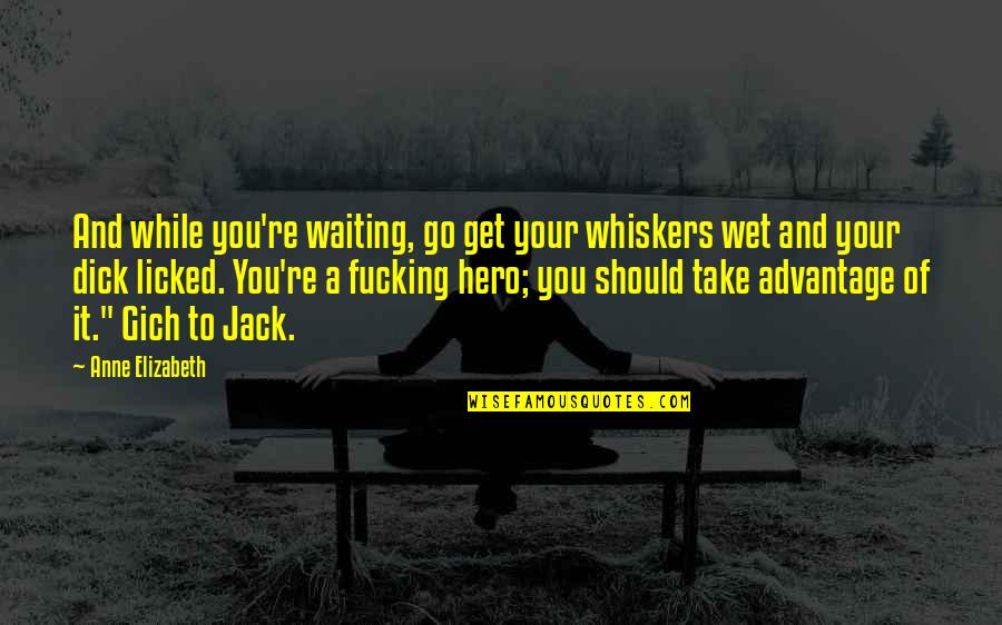 Waiting You Quotes By Anne Elizabeth: And while you're waiting, go get your whiskers Waiting You Quotes By Anne Elizabeth: And while you're waiting, go get your whiskers