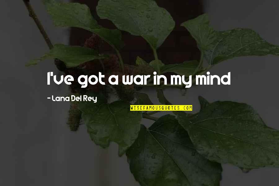 Wakasang Wasak Quotes By Lana Del Rey: I've got a war in my mind