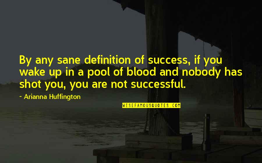 Wake Up And Quotes By Arianna Huffington: By any sane definition of success, if you