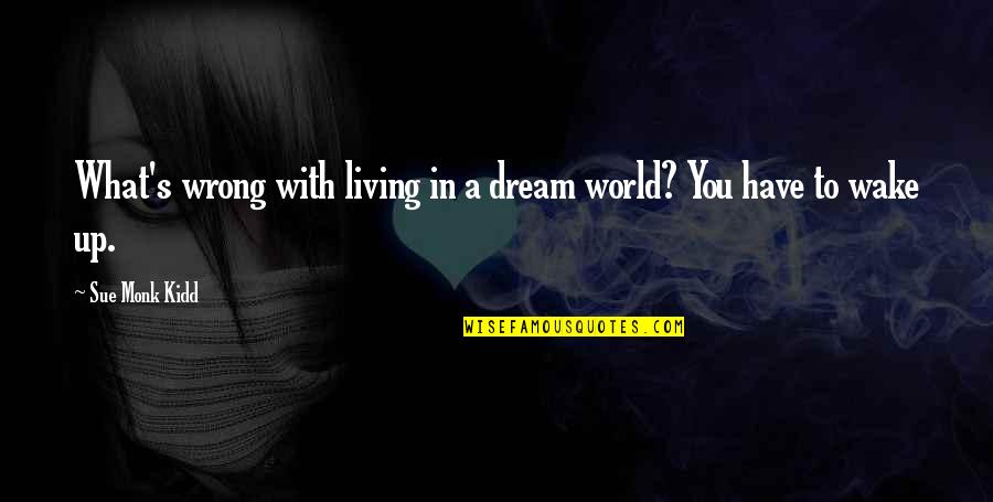Wake Up Dream Quotes By Sue Monk Kidd: What's wrong with living in a dream world?