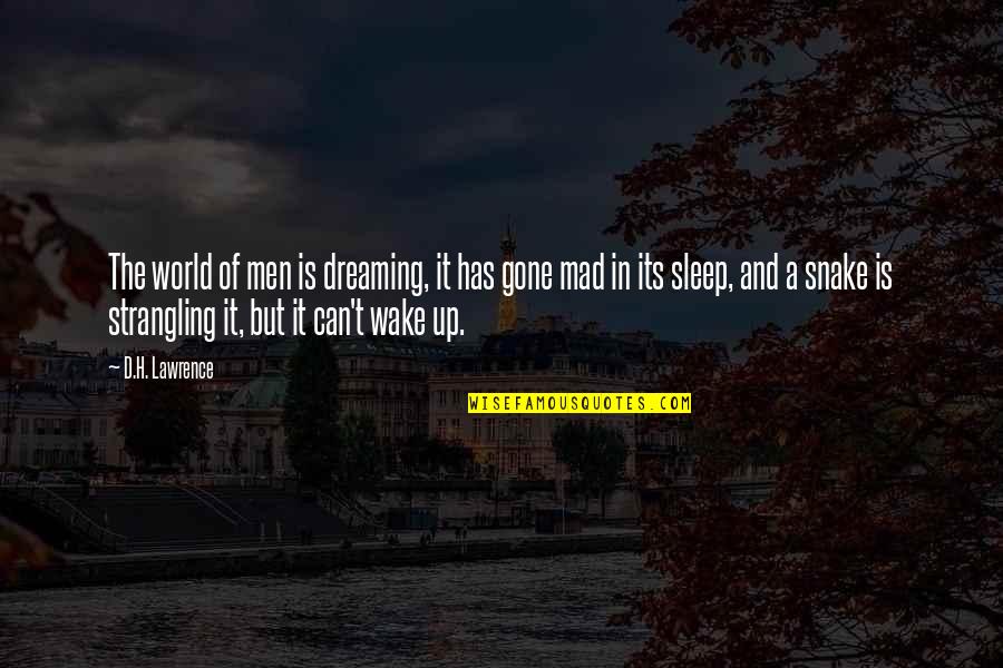 Wake Up Dreaming Quotes By D.H. Lawrence: The world of men is dreaming, it has