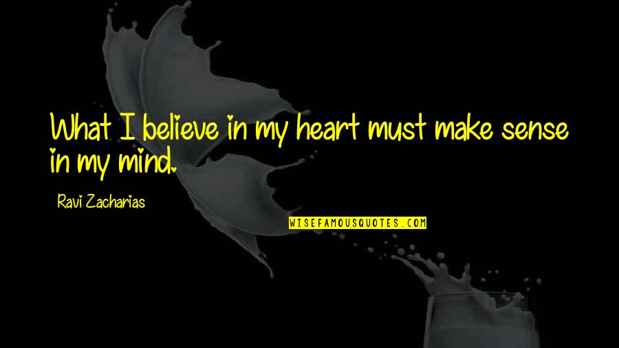 Wake Up Early This Morning Quotes By Ravi Zacharias: What I believe in my heart must make Wake Up Early This Morning Quotes By Ravi Zacharias: What I believe in my heart must make
