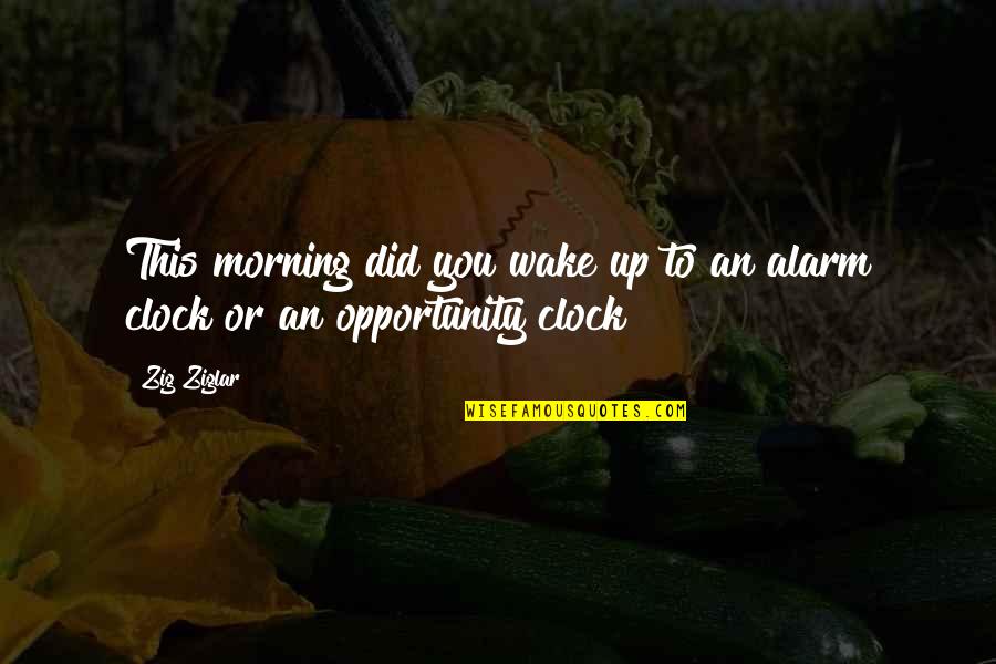 Wake Up Morning Quotes By Zig Ziglar: This morning did you wake up to an