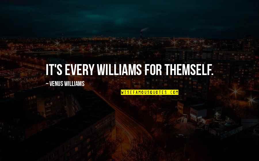 Wakeside Quotes By Venus Williams: It's every Williams for themself.
