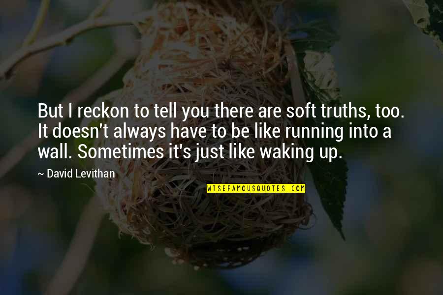 Waking Up To You Quotes By David Levithan: But I reckon to tell you there are Waking Up To You Quotes By David Levithan: But I reckon to tell you there are