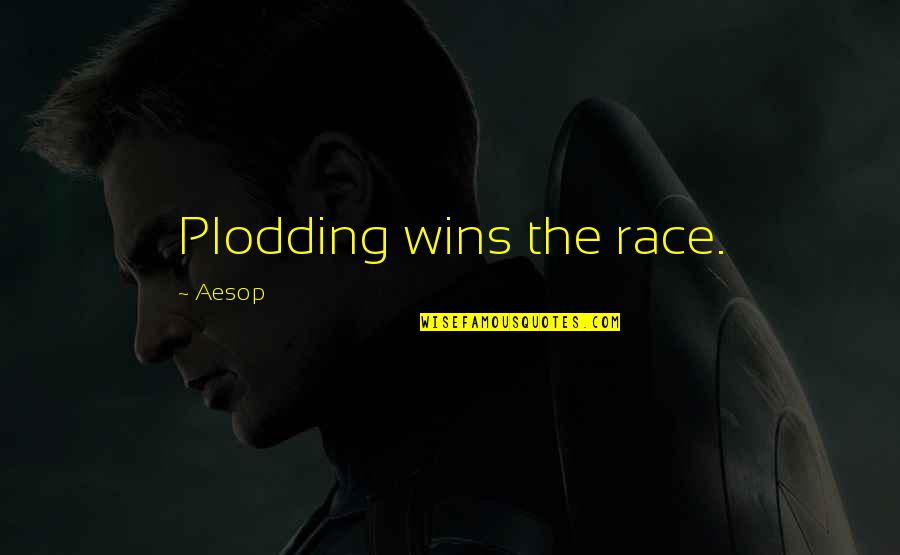 Walang Tubig Quotes By Aesop: Plodding wins the race.