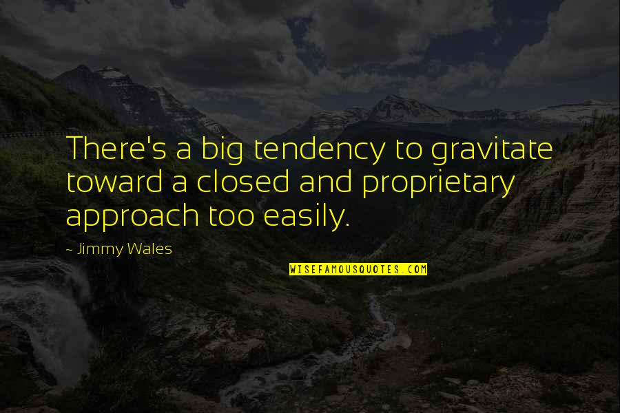 Wales's Quotes By Jimmy Wales: There's a big tendency to gravitate toward a
