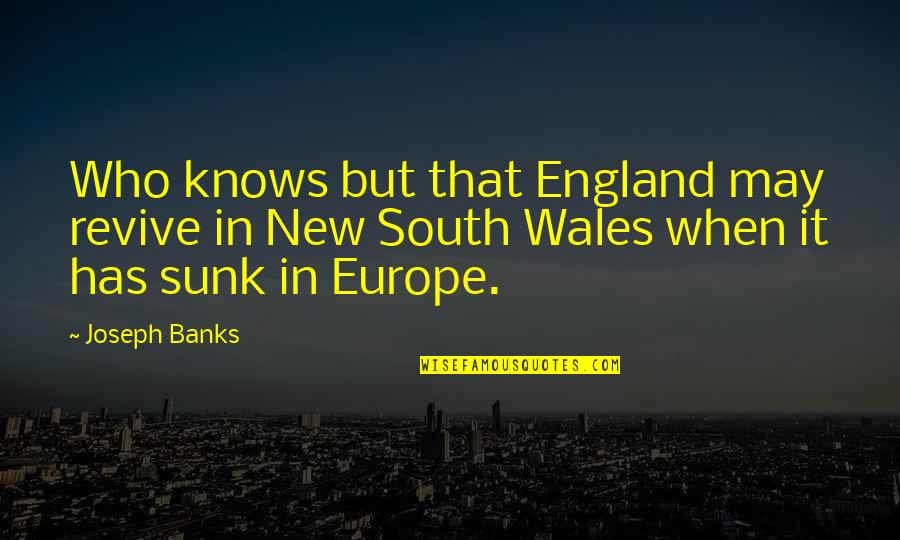 Wales's Quotes By Joseph Banks: Who knows but that England may revive in
