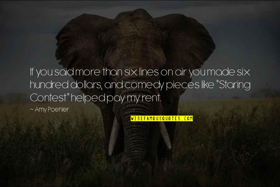 Walfrido Art Quotes By Amy Poehler: If you said more than six lines on Walfrido Art Quotes By Amy Poehler: If you said more than six lines on