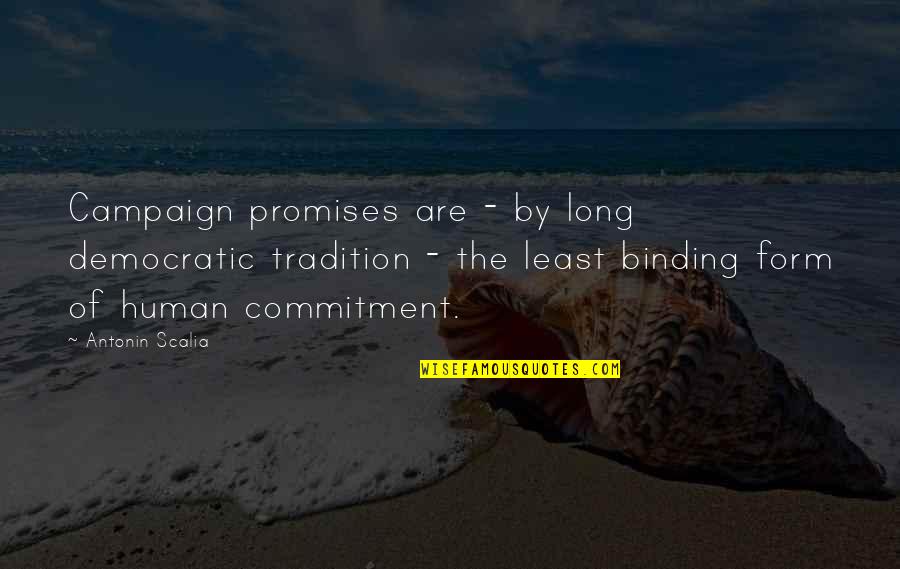 Walia South Quotes By Antonin Scalia: Campaign promises are - by long democratic tradition