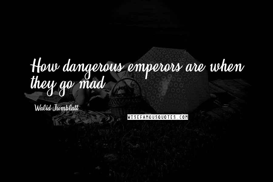 Walid Jumblatt quotes: How dangerous emperors are when they go mad.