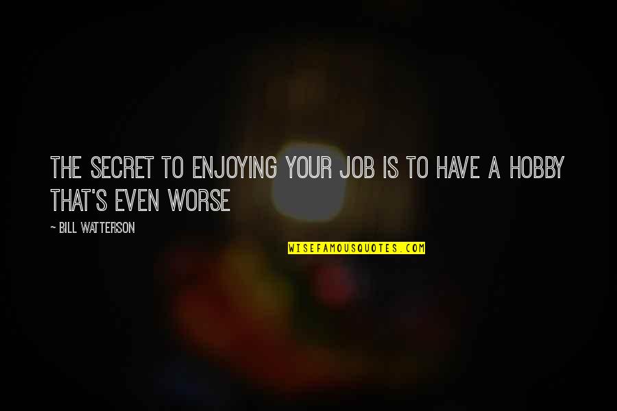 Walid Toufic Quotes By Bill Watterson: The secret to enjoying your job is to Walid Toufic Quotes By Bill Watterson: The secret to enjoying your job is to