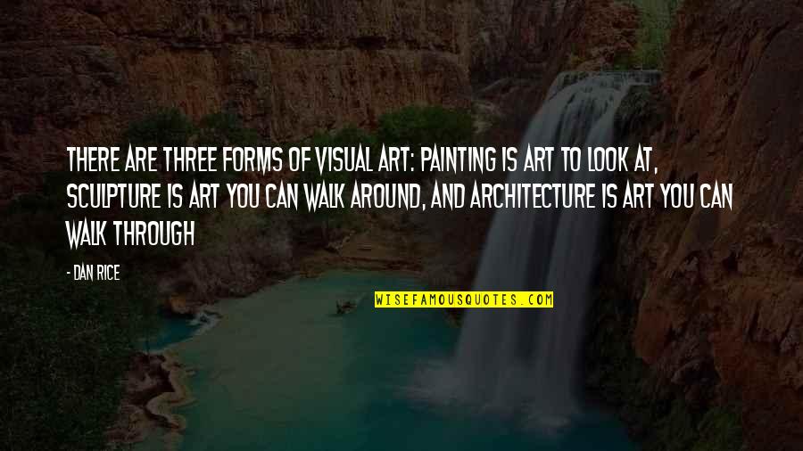 Walk Around Quotes By Dan Rice: There are three forms of visual art: Painting