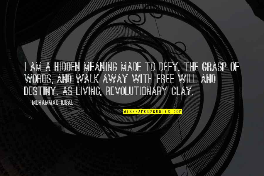 Walk Free Quotes By Muhammad Iqbal: I am a hidden meaning made to defy. Walk Free Quotes By Muhammad Iqbal: I am a hidden meaning made to defy.