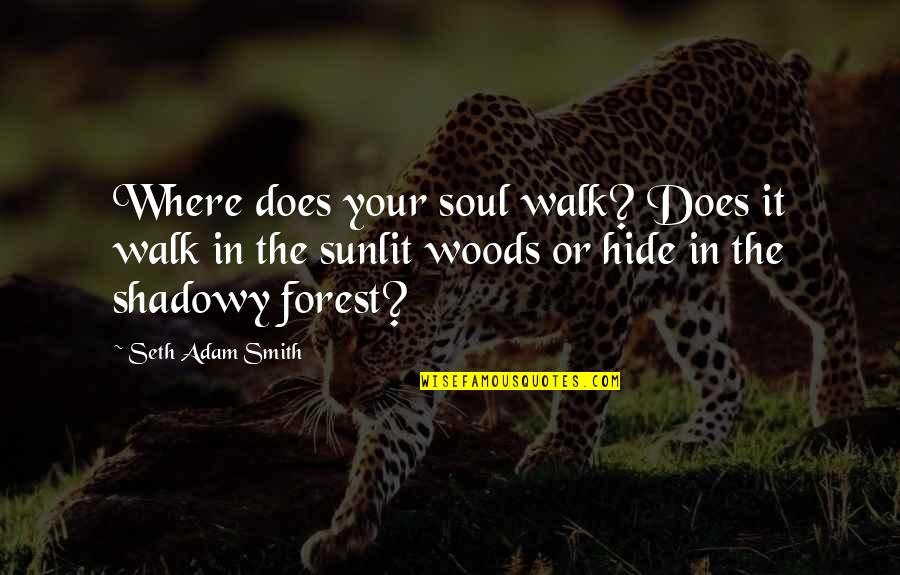 Walk In Forest Quotes By Seth Adam Smith: Where does your soul walk? Does it walk Walk In Forest Quotes By Seth Adam Smith: Where does your soul walk? Does it walk