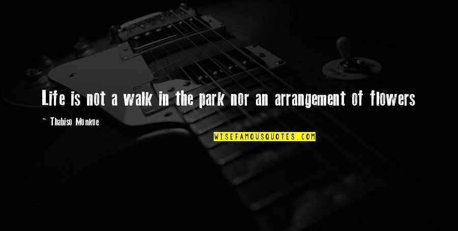 Walk In Life Quotes By Thabiso Monkoe: Life is not a walk in the park Walk In Life Quotes By Thabiso Monkoe: Life is not a walk in the park