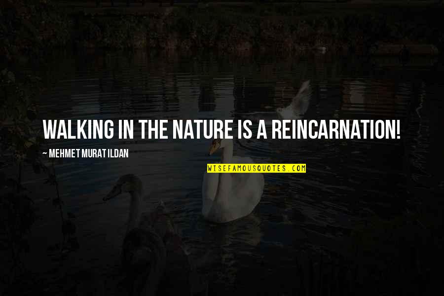 Walk In The Nature Quotes By Mehmet Murat Ildan: Walking in the nature is a reincarnation! Walk In The Nature Quotes By Mehmet Murat Ildan: Walking in the nature is a reincarnation!