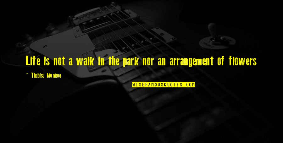 Walk In The Park Quotes By Thabiso Monkoe: Life is not a walk in the park