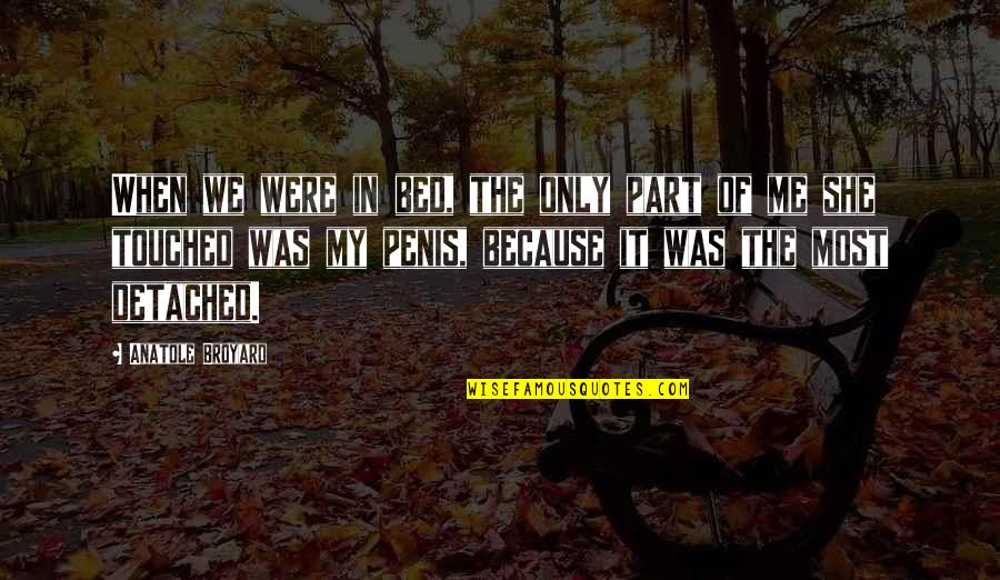 Walk On The Wild Side Quotes By Anatole Broyard: When we were in bed, the only part Walk On The Wild Side Quotes By Anatole Broyard: When we were in bed, the only part