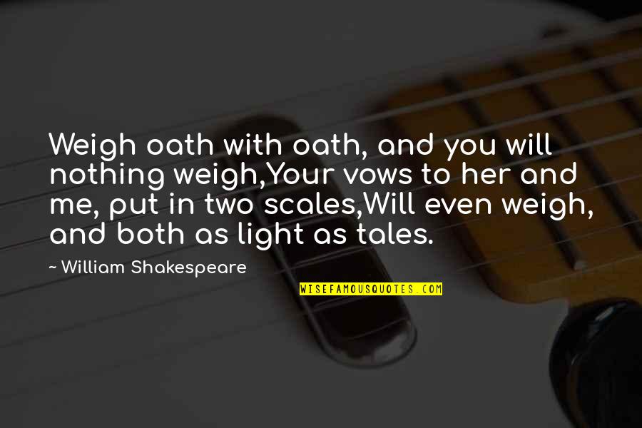 Walking 14 Quotes By William Shakespeare: Weigh oath with oath, and you will nothing Walking 14 Quotes By William Shakespeare: Weigh oath with oath, and you will nothing