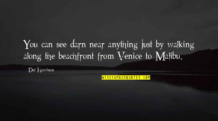 Walking Along With You Quotes By Del Howison: You can see darn near anything just by