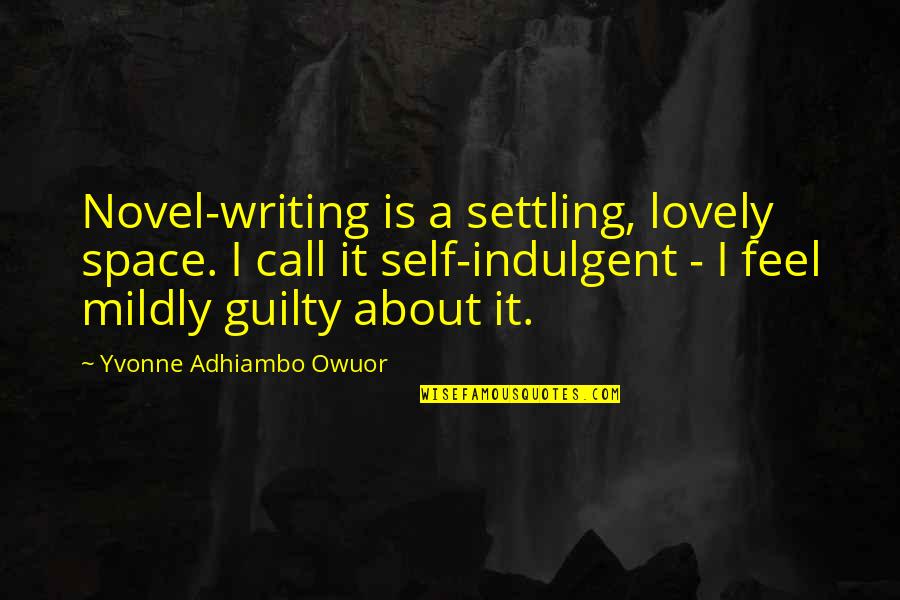 Walking Away From A Bad Relationship Quotes By Yvonne Adhiambo Owuor: Novel-writing is a settling, lovely space. I call