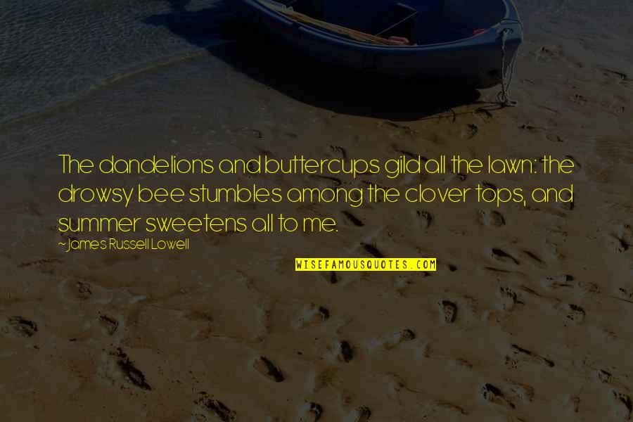 Walking Buddies Quotes By James Russell Lowell: The dandelions and buttercups gild all the lawn: Walking Buddies Quotes By James Russell Lowell: The dandelions and buttercups gild all the lawn: