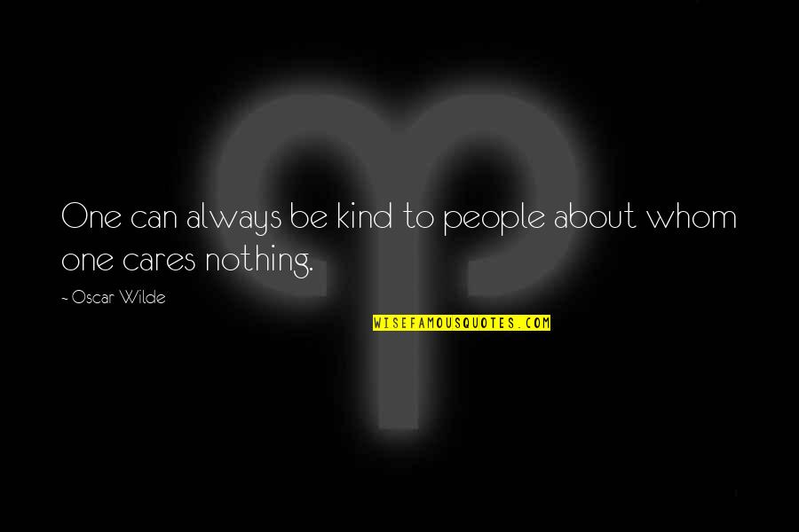 Walking Dead Daryl Dixon Quotes By Oscar Wilde: One can always be kind to people about