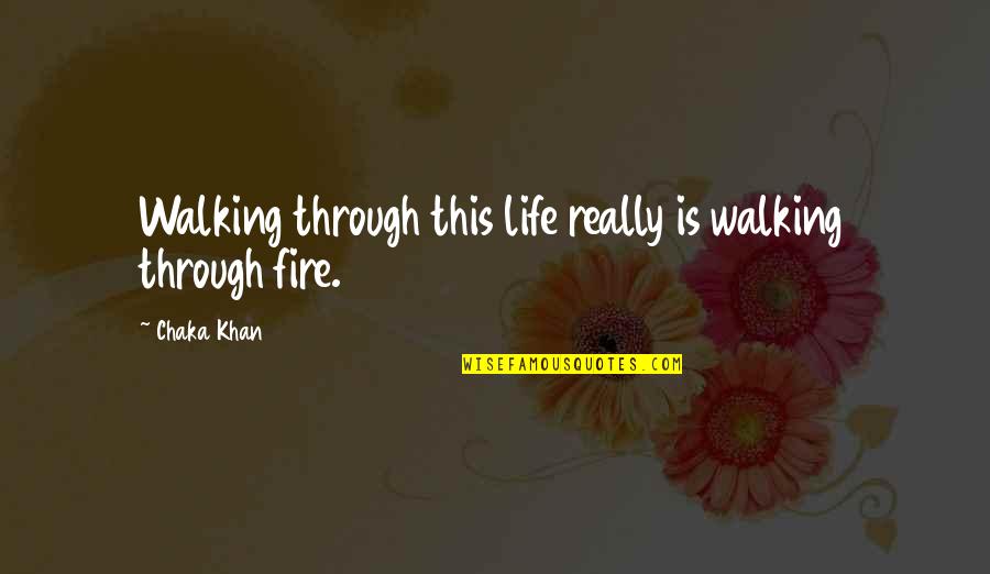 Walking Through The Fire Quotes By Chaka Khan: Walking through this life really is walking through