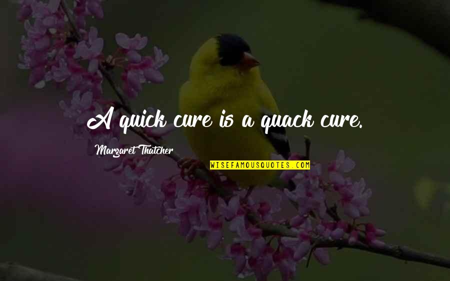 Walkiria Torrealba Quotes By Margaret Thatcher: A quick cure is a quack cure.