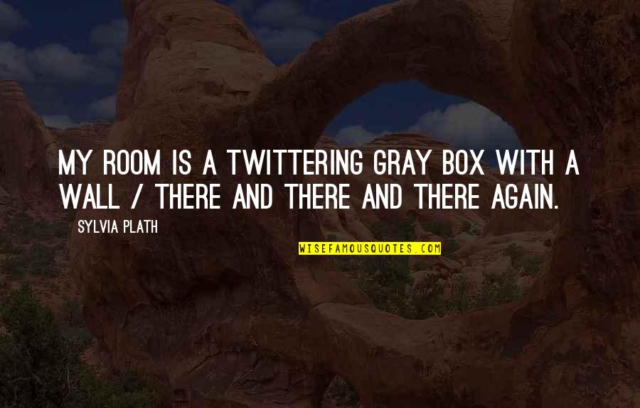 Wall Box Quotes By Sylvia Plath: My room is a twittering gray box with