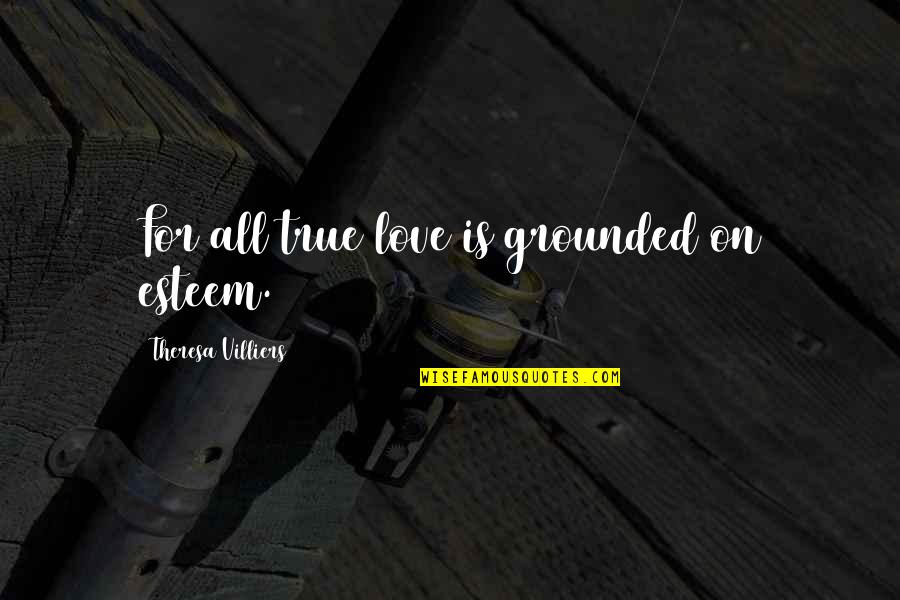 Wallsides Quotes By Theresa Villiers: For all true love is grounded on esteem.